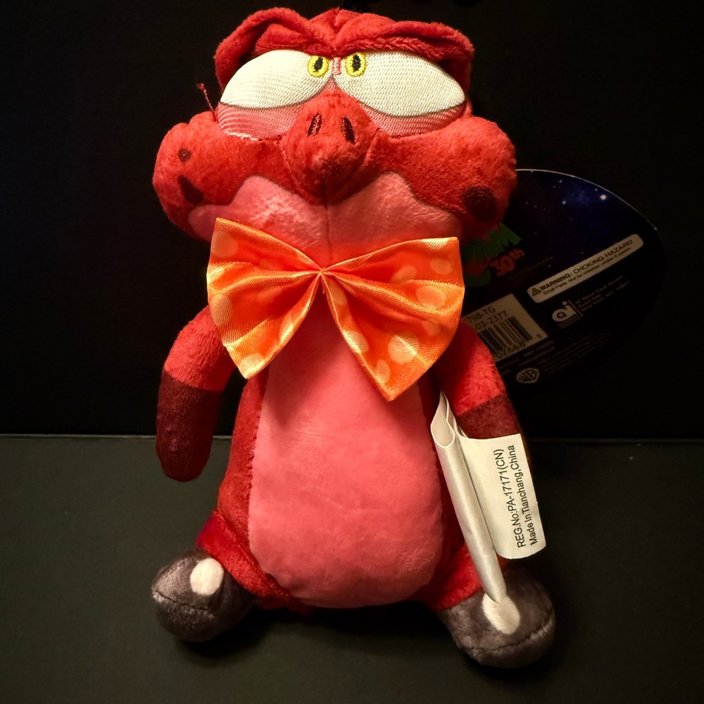 Space Jam Plush Clip Kids Red NEW 30th Anniversary Monstar Bow Tie
